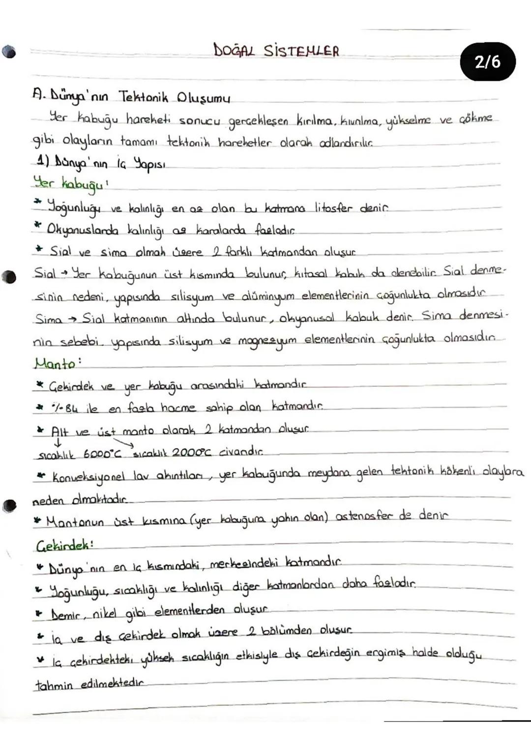 5/6
Türkiye'nin jeolojik Yapısı
Paleozoyik Dönem
* Gür bir bitki örtüsü ve sık ormanlar bulunmaktaydı..
* Bol yağışlı, sıcak bir iklim yaşan