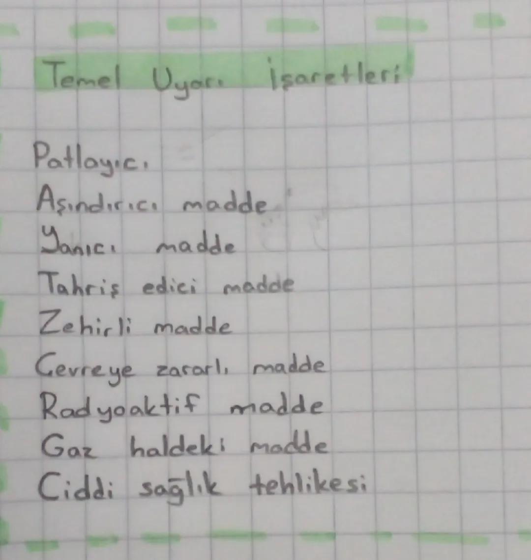 9.Sınıf Kimya

Asit
Limon Tuzu
Gazlı İçecek
Sirke

7 olduğunda nötr
ne
asit
ne
bazik

7'den küçük
Asit

7'den büyük
Bazik

Boz
Gamasır Suyu
