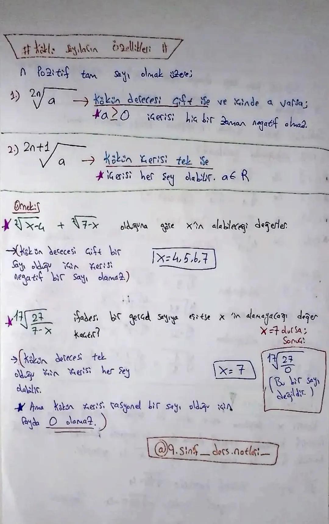 #kal lain like: #
kökün derecesi gift ife ve içinde a varias
ka?o
Pozitif tam
Sayı
olmak üzere
1.) 20 a
20/a
2.) 2n+1
2nt/a
içerisi hiç bir 