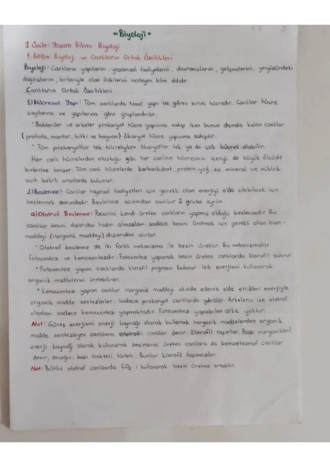 -Biyoloji
1 Unite: Yaşam Bilimi Biyoloji
1. Balam: Biyoloji ve Canlıların Ortak Özellikleri
Biyoloji: Canlıların yapılarını, yaşamsal faaliy