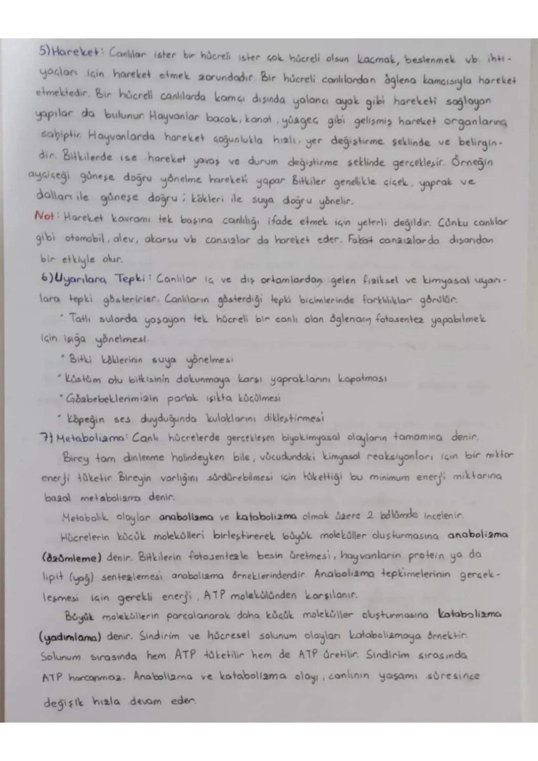 -Biyoloji
1 Unite: Yaşam Bilimi Biyoloji
1. Balam: Biyoloji ve Canlıların Ortak Özellikleri
Biyoloji: Canlıların yapılarını, yaşamsal faaliy