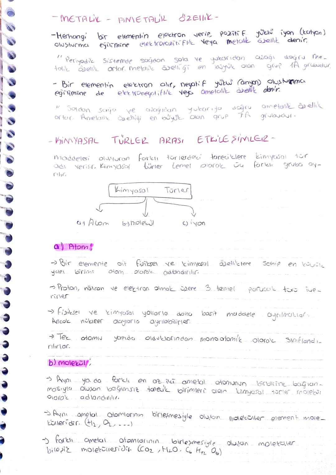 -METALIK
AMETALL Özellik-
elektron verip Pozitif. yüklü iyon (katyon).
elektropozitiflik Veya metalik özellik denir.
-Herhangi bir elementin