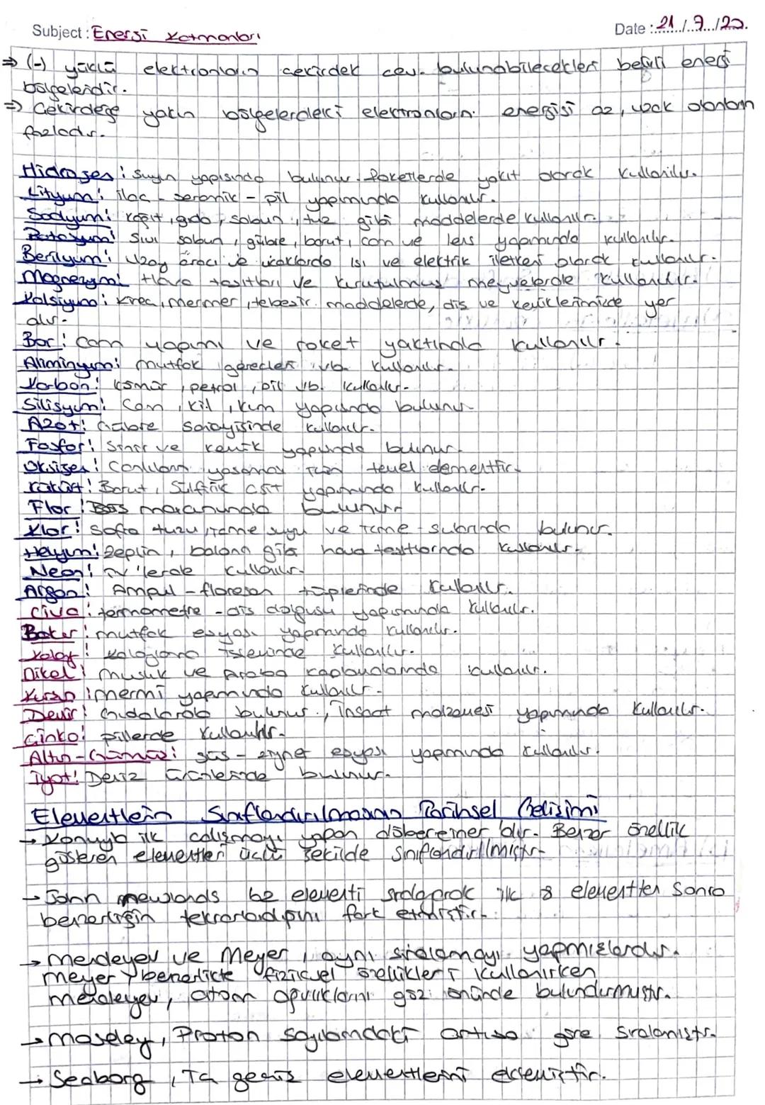 Peripalik Sosten
=) nor atomun çekirdeğindeki proton saysı Kador electronu
vorals.
Elektronior çekirdek Gevresinde belirli wokliktoki energi