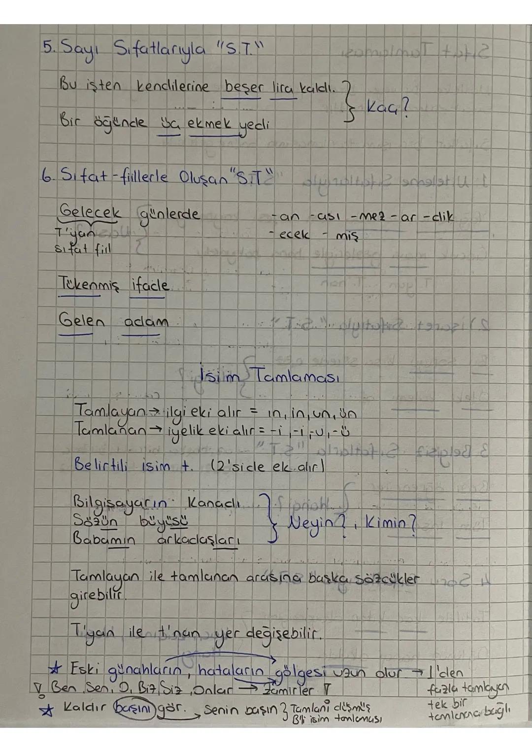 Sifat Tamlaması
Mutlaka bir
veya
birden fazla isim ve onu niteleyen -belirten
Sifat olması şarttır..
Sıfatlar bir isim tamlamasının önüne ge