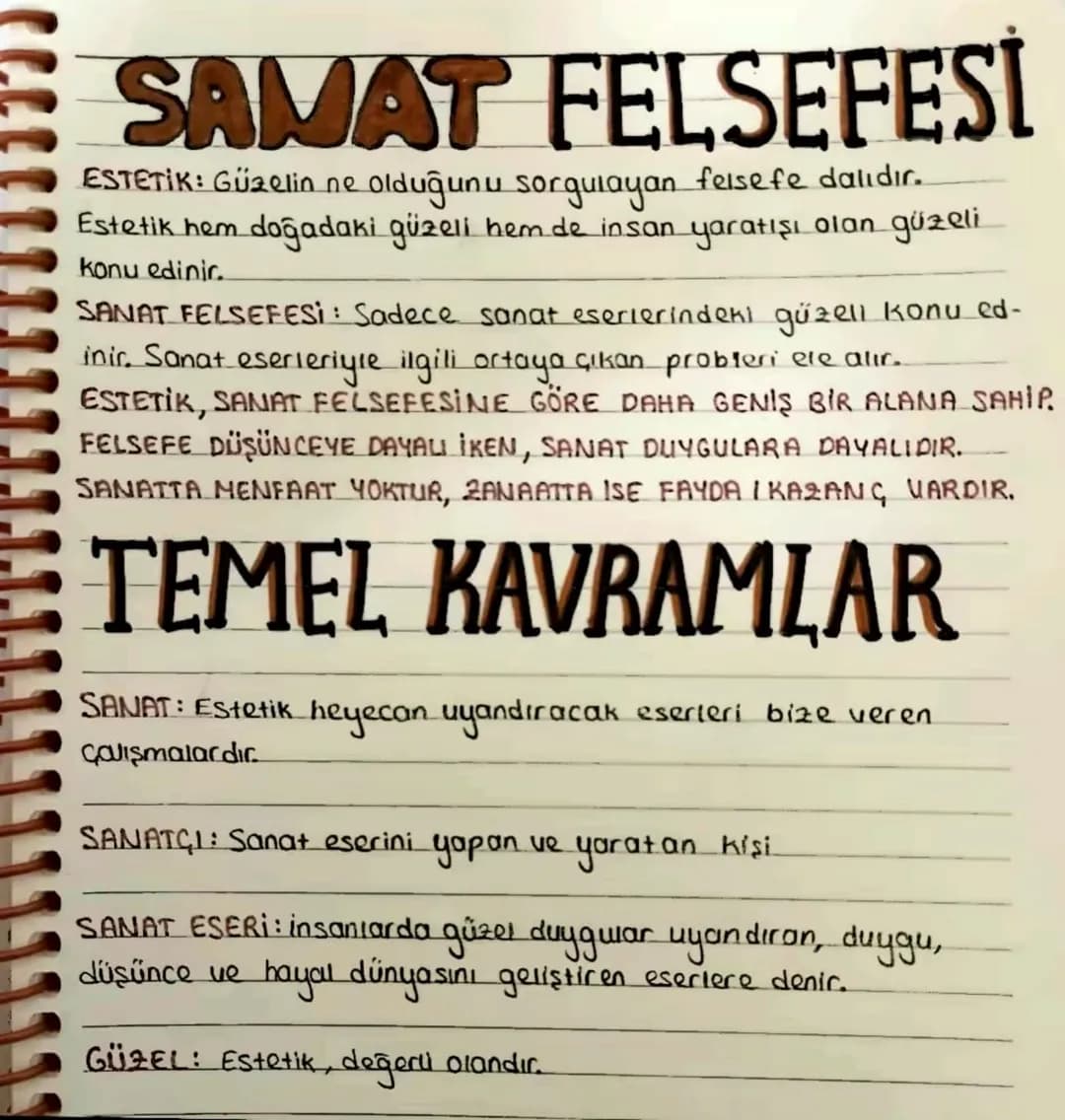 SAMAT FELSEFESİ
ESTETİK: Güzelin ne olduğunu sorgulayan felsefe dalıdır.
Estetik hem doğadaki güzeli hem de insan yaratışı olan güzeli
konu 