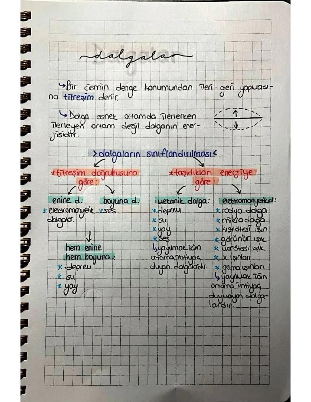 10. Sınıf Fizik: Dalgalar Özeti ve Proje Ödevi PDF