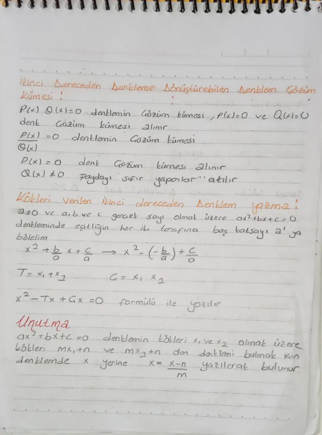 2. dereceden denklemler

2. dereceden denklemleri

?Tanım

a≠0
ve
a, bic birer gerael sayı olmak üzere

$ax2+bx+c=0$

ifadesine ikinci derec