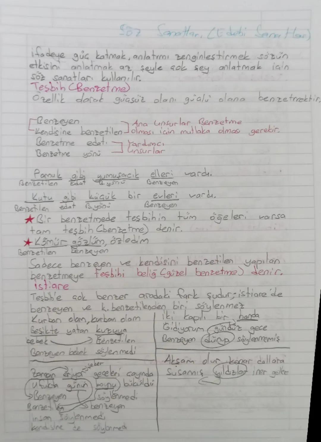 502 Sanatlar, (Edebi Sana Har)

ifadeye gua katmak, anlatımı zenginleştirmek sözün
etkisini anlatmak az şeyle aok sey anlatmak için
söz sana