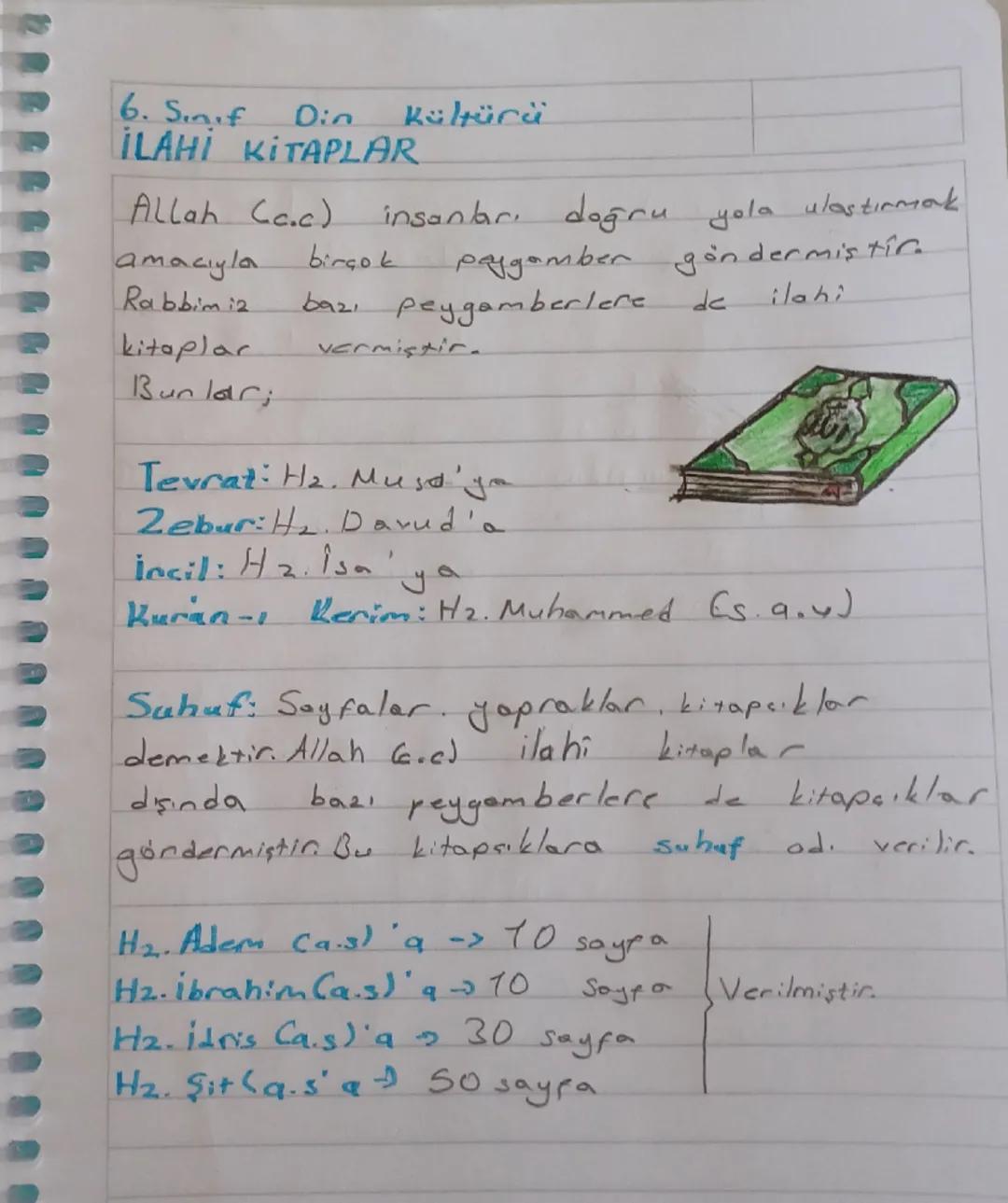 6. Sınıf Din Kültürü İlahi Kitaplar 📖