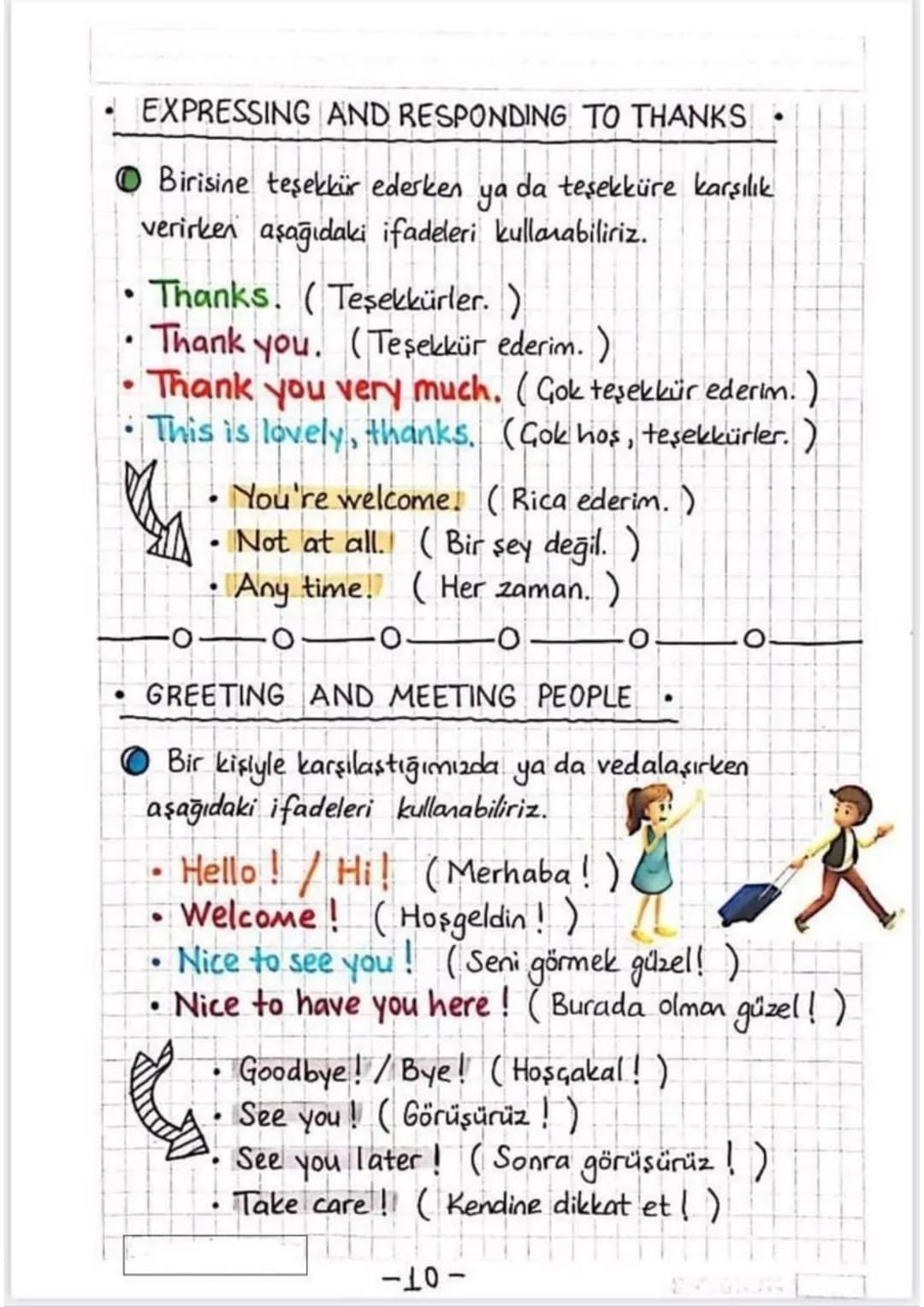 EXPRESSING AND RESPONDING TO THANKS
Birisine teşekkür ederken
ya
da teşekküre karşılık
verirken aşağıdaki ifadeleri kullanabiliriz.
Thanks. 