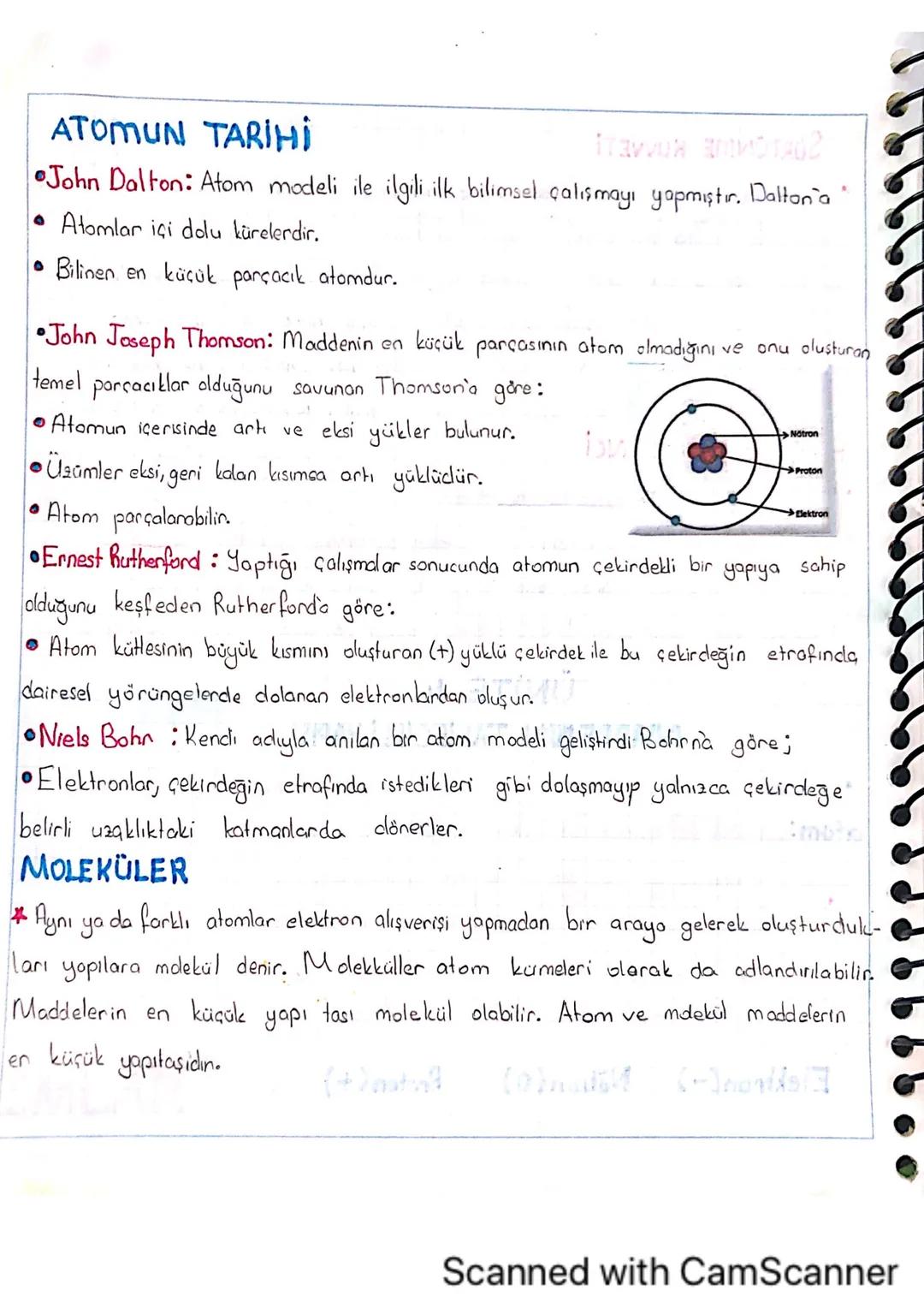 # ATOMUN TARİHİ
* John Dalton: Atom modeli ile ilgili ilk bilimsel çalışmayı yapmıştır. Dalton a
* Atomlar içi dolu kürelerdir.
* Bilinen en