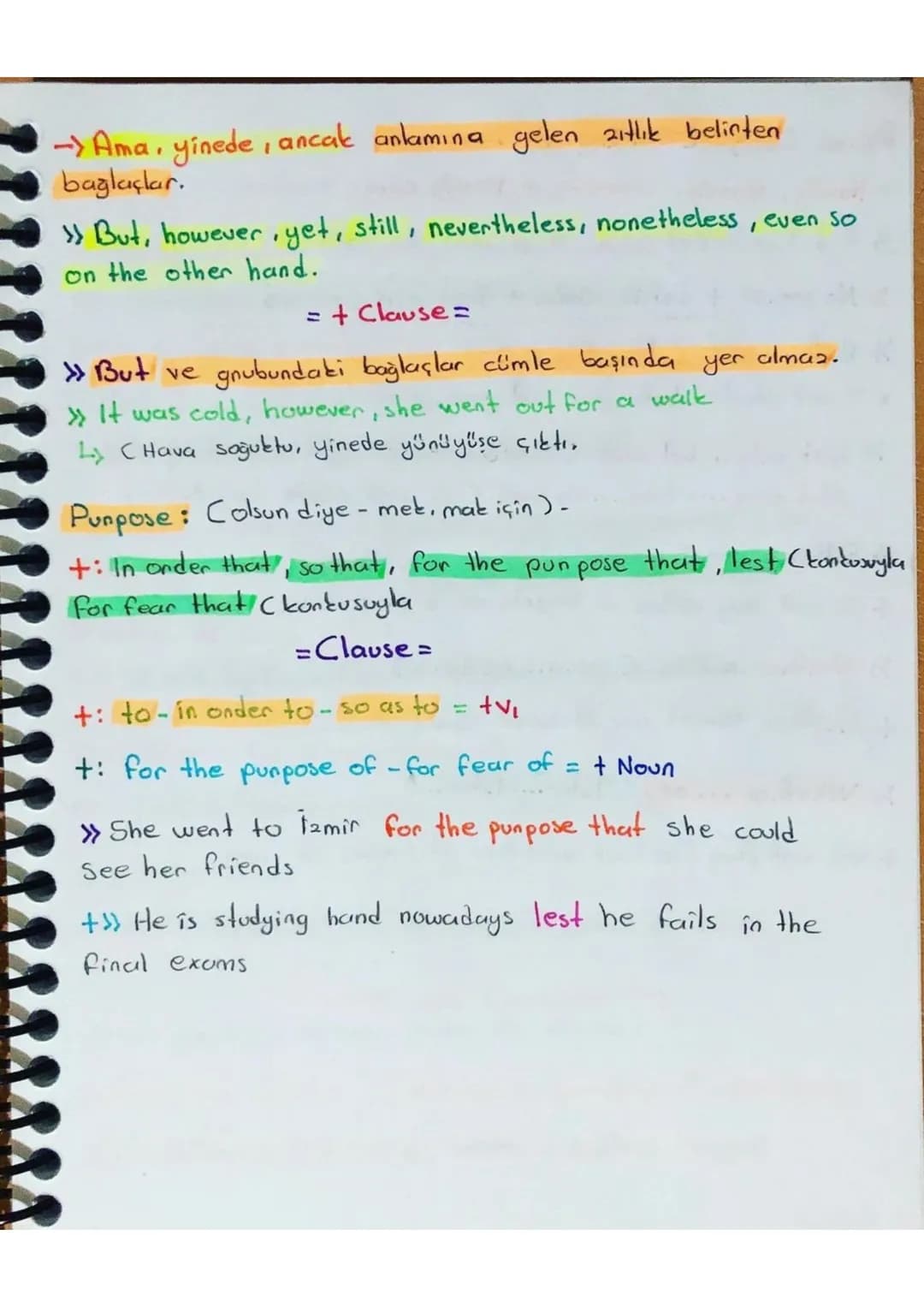 CONJUNCTIONS
Konu Anlatımı
Reason => kendilerinden sonra cümle alan neden belirten
bağlaçlar C-den dolayı, dığından dolayı sebebiyle, bakımı