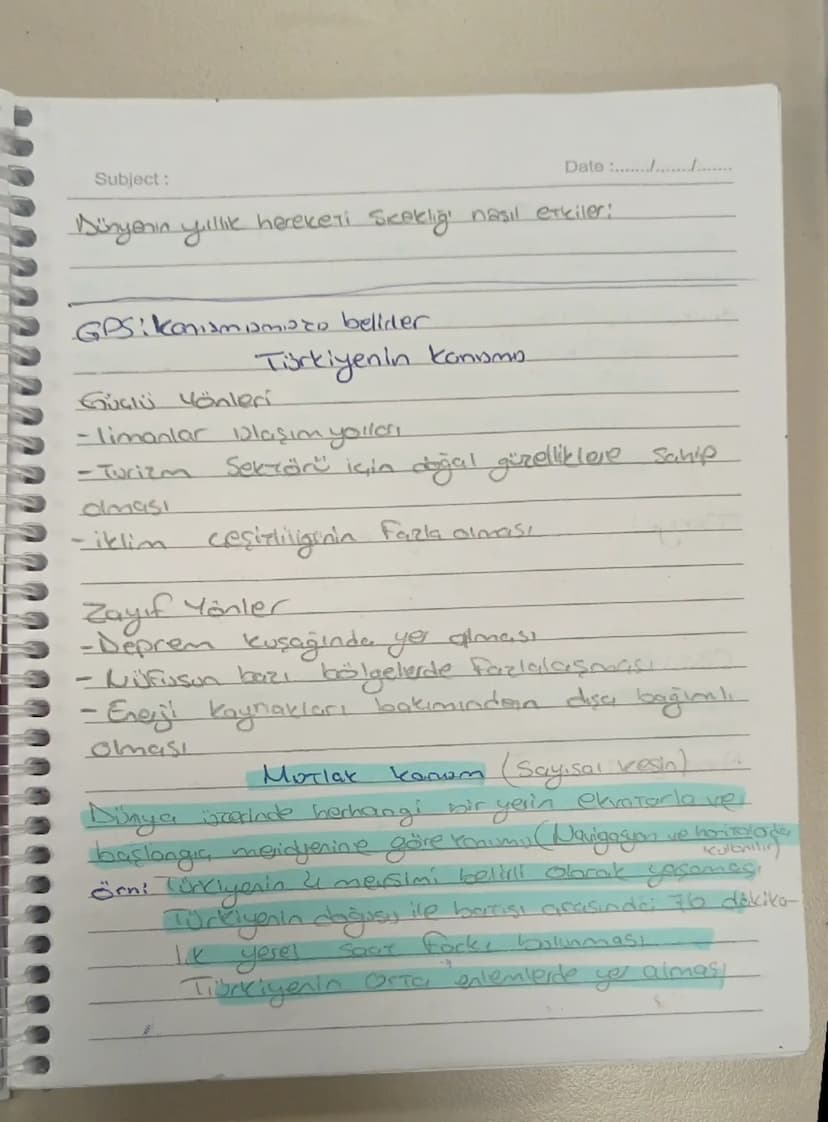 Subject: Coğrafya
Coğrafya J.Dönem 2. Yazılı Notları
Date :22/12/2024
Silindirik Projeksiyon: Ekvator Gevresinde bozulma
azdia
Konik projeks