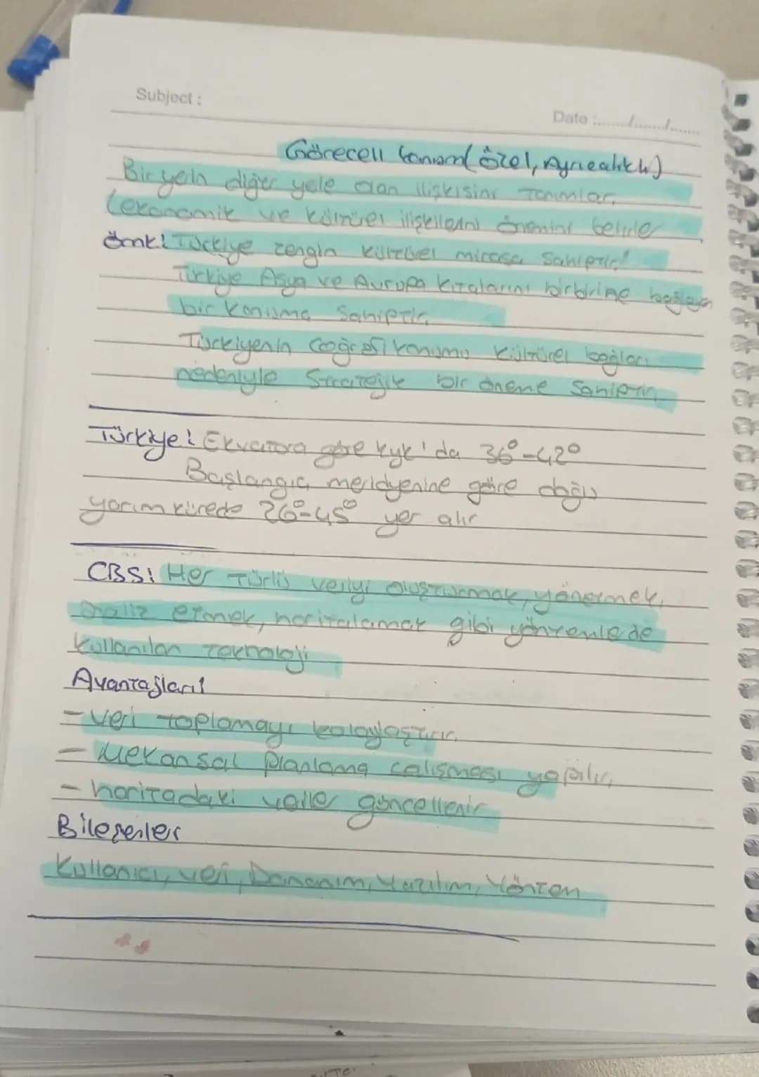 Subject: Coğrafya
Coğrafya J.Dönem 2. Yazılı Notları
Date :22/12/2024
Silindirik Projeksiyon: Ekvator Gevresinde bozulma
azdia
Konik projeks