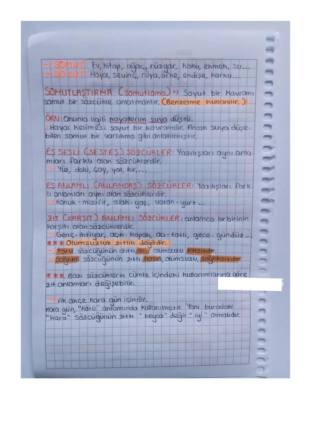 TÜRKÇE
TEK ANLAMLILIK: Tek bir kavramı karşılayan, başka anl
amlar kazanmayan sözcüklerdir.
Agac, Termometre, kiremit
ÇOK ANLAMLILIK: Bir sö