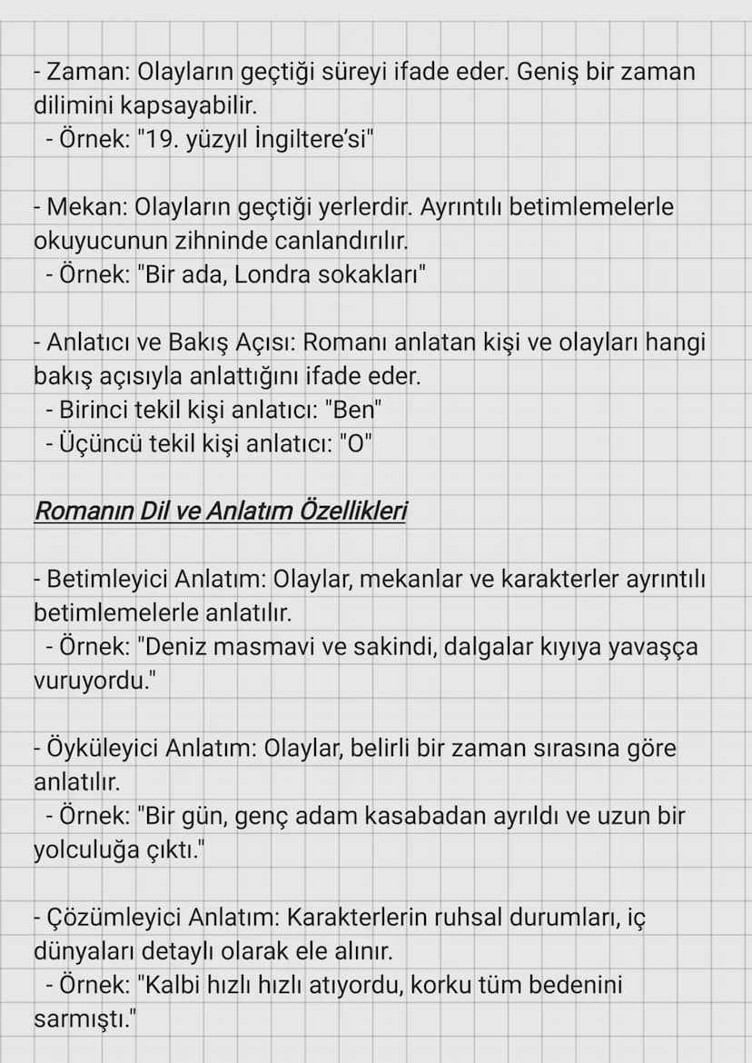 Roman
Romanın Tanımı
Roman, olayları, karakterleri, yer ve zaman unsurlarını ayrıntılı
bir şekilde işleyen uzun soluklu yazın türüdür. Genel