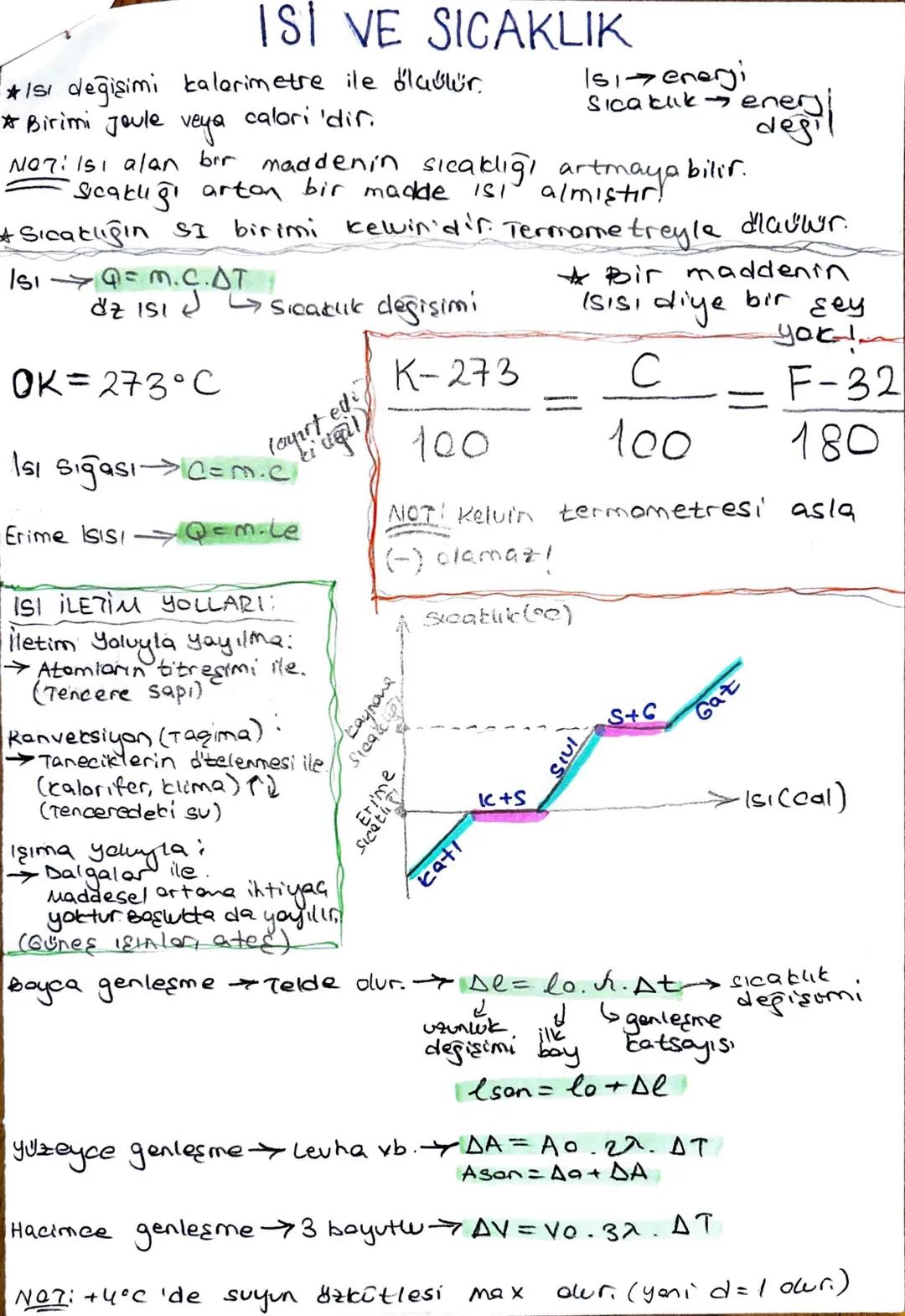 ISI VE SICAKLIK
*Isı değişimi kalorimetre ile ölçülür.
* Birimi Joule
Veya
calori 'dir.
151 - enerji
Sıcaklık - enery
NOT: Isı alan bir madd