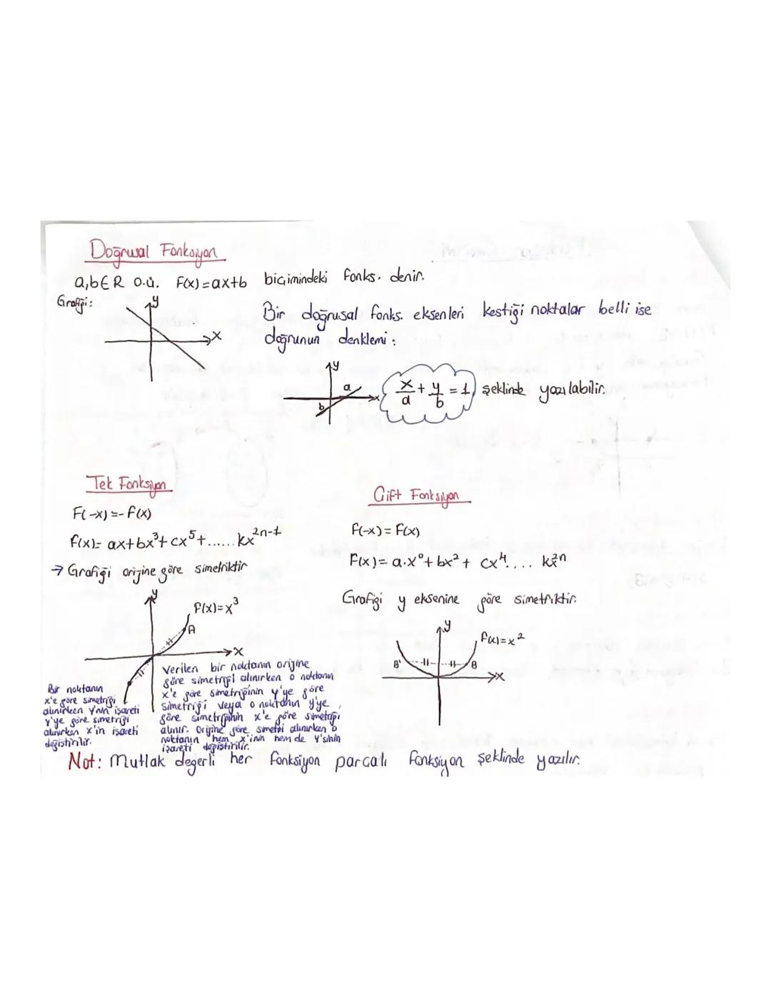 Bire Bir Fonksiyon
Fonksiyon Geşitleri
Tonim Kumesinin her elemanını değer kümesinde farklı bir elemanla eşleyen fonksiyona denir.
FIA¬B
Her