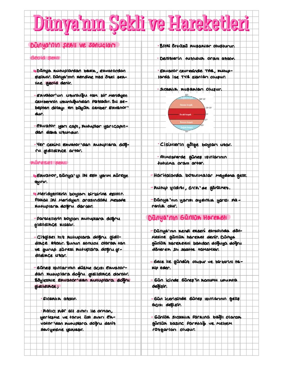 Dünya'nın Şekli ve Hareketleri - 9. Sınıf Coğrafya PDF