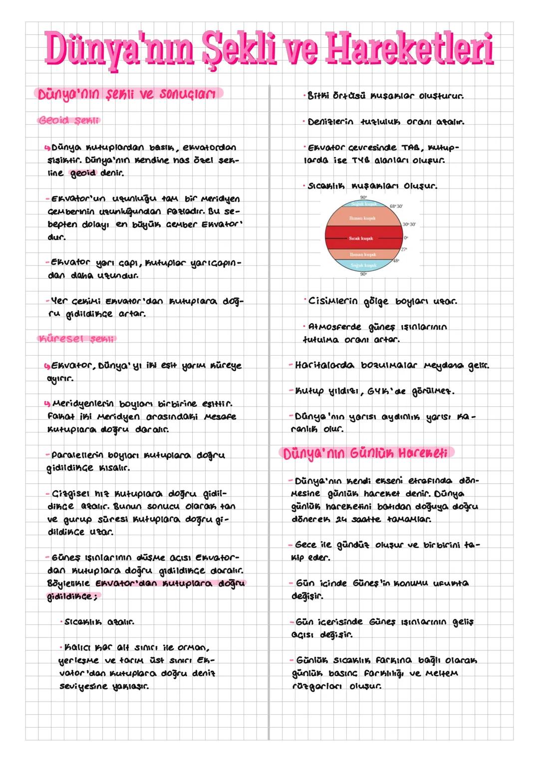 Dünya'nın Şekli ve Hareketleri
Dünya'nın şekli ve sonuçları
Geoid şenli
Dünya kutuplardan basik, ekvatordan
şişiktir. Dünya'nın kendine has 