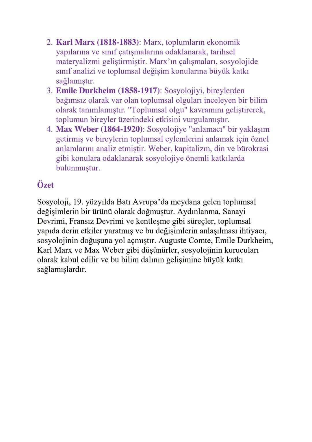 SOSYOLOJİNİN DOĞUŞU
Sosyolojinin Doğuşuna Yol Açan Faktörler
1. Aydınlanma Dönemi: 18. yüzyılda başlayan Aydınlanma hareketi,
akılcılığı, bi