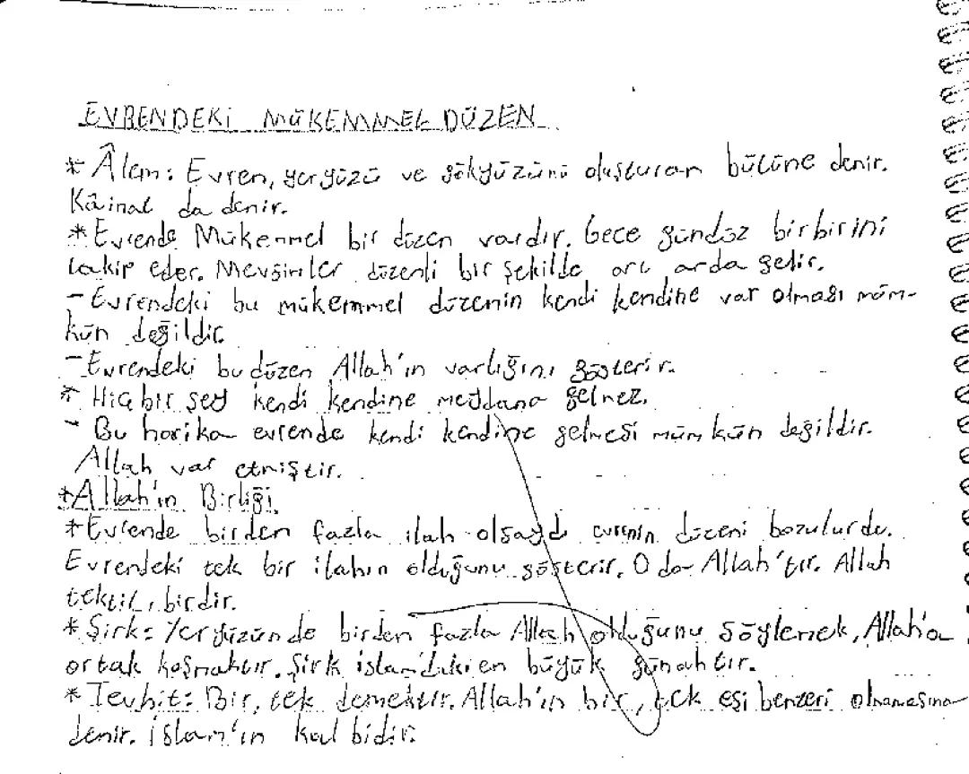 Evrendeki mükemmel düzen 