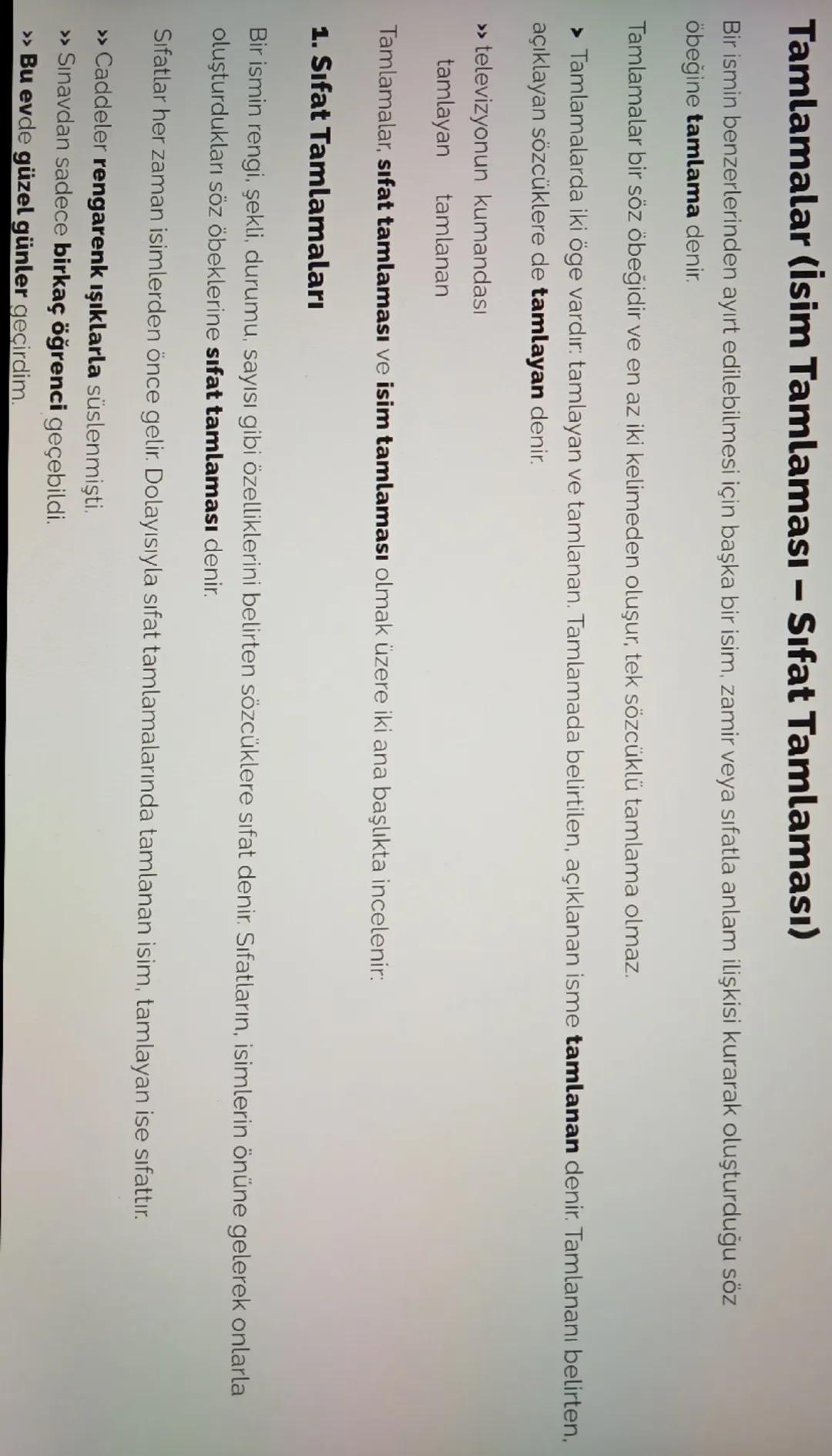 # Tamlamalar (İsim Tamlaması - Sıfat Tamlaması)

Bir ismin benzerlerinden ayırt edilebilmesi için başka bir isim, zamir veya sıfatla anlam i