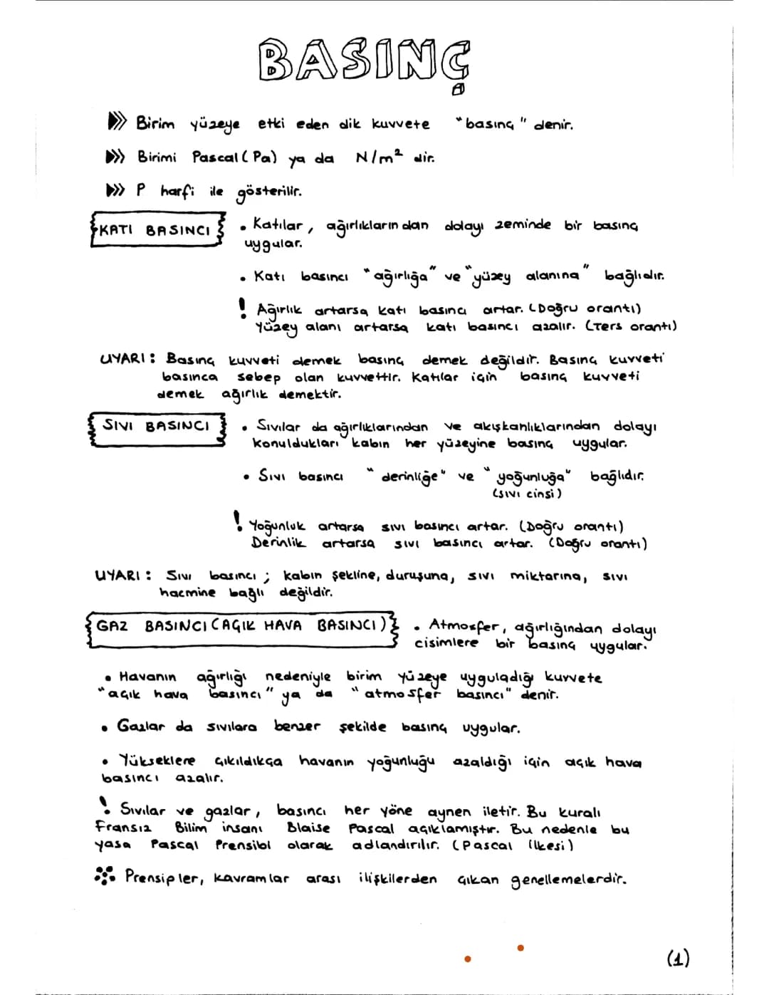 8. SINIF  FEN BASINÇ