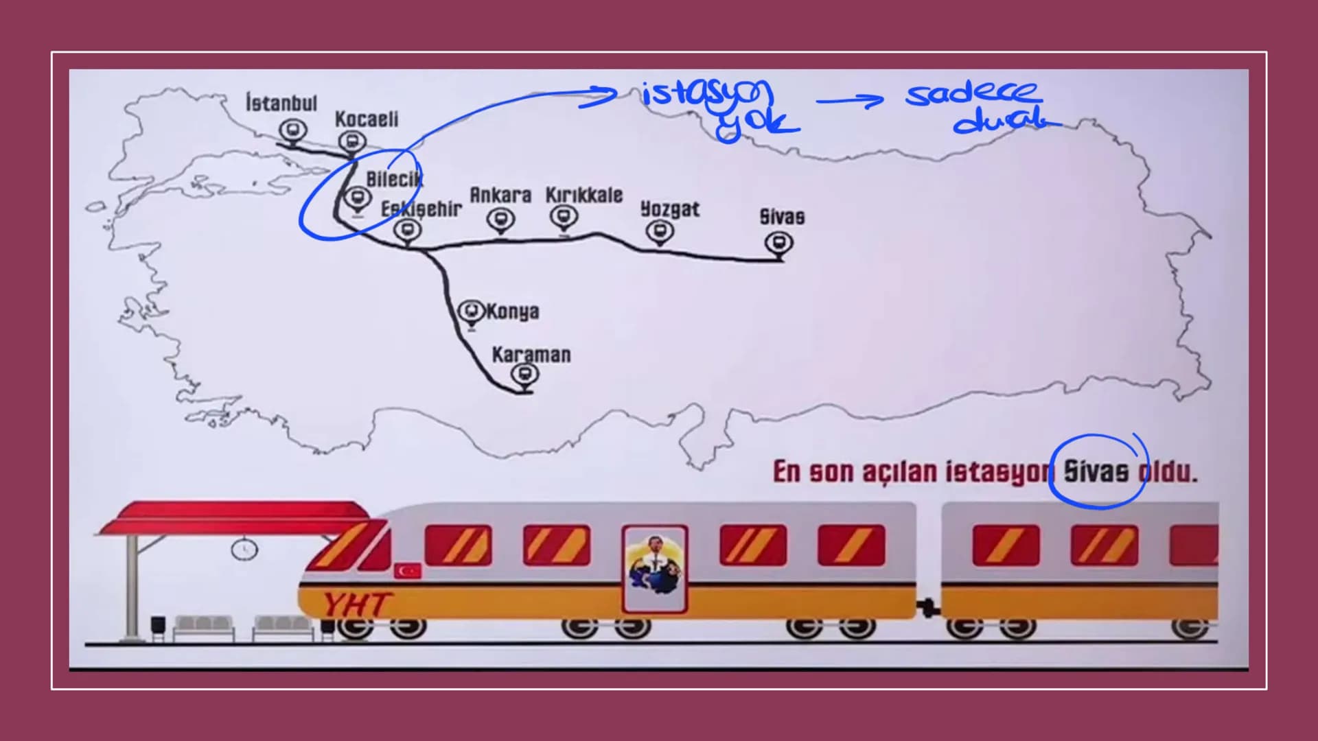 TÜRKİYE'DE ULAŞIM
Deniz
→ Demir
kara
→ Hava 1)- KARA YOLU
1950'lerden sonra gelişti (Marshall yardımı).
✓ Ülke içi yük ve yolcu taşımacılığı