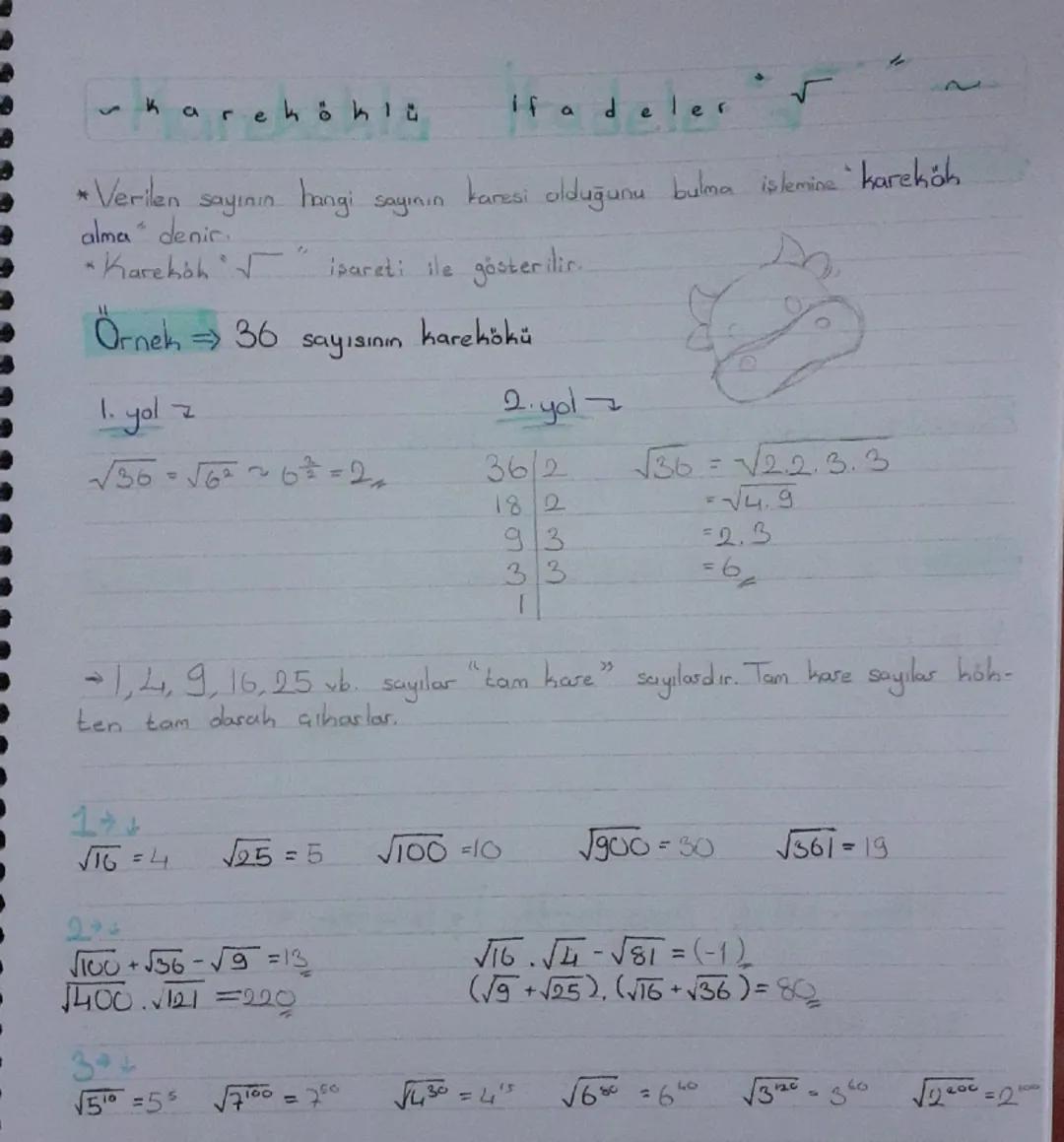 k
0
reköklü
if a
deler
sayının hangi sayının
* Verilen
alma denic.
*Karebah I
"
karesi olduğunu bulma işlemine kareköh
ipareti ile gösterili