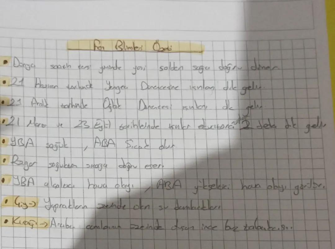 8. Sınıf Fen Bilimleri Konu Özeti: 1. Ünite