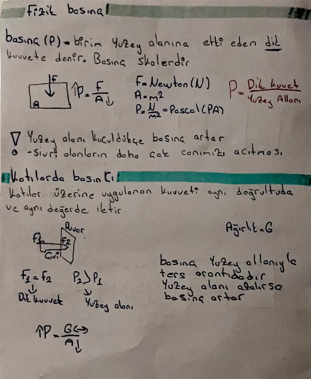 Fizik bosinal

basına (P)-birim Yuzey alanına etti eden dić
Kuvvete denir. Bosına skolerdir


F



F= Newton (N) P= Dik kuvet















