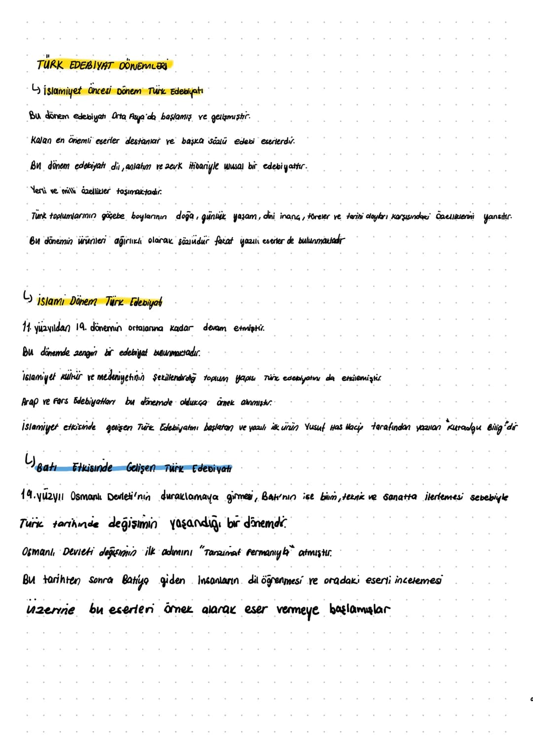 TURK EDEBİYAT DÖNEMLERİ
•·↳ İslamiyet öncesi Dönem Türk Edebiyatı
Bu dönem edebiyatı Orta Asya'da başlamış ve gelişmiştir.
Kalan en önemli e