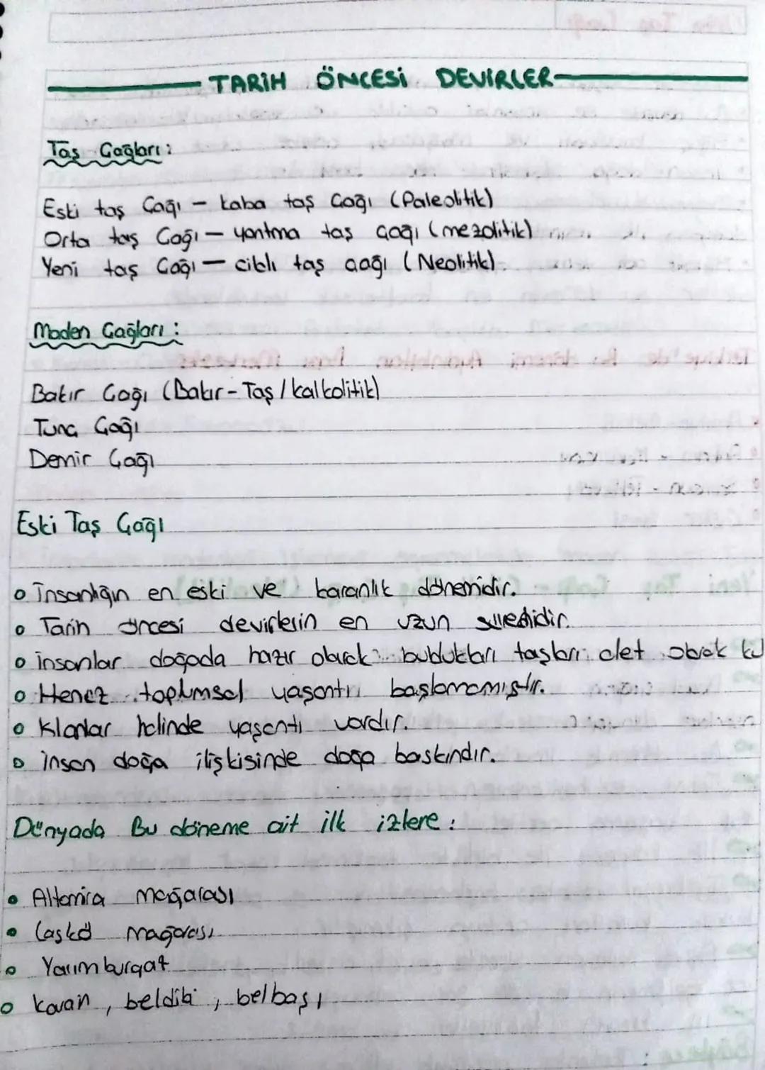 Tas Gağları: 2
TARIH ÖNCESİ DEVİRLER-
Eski taş Caqi - kaba taş Gaği (Paleolitik)
Orta taş Cağı-yontma taş çağı (mezolitik)
Yeni taş Cağı - c