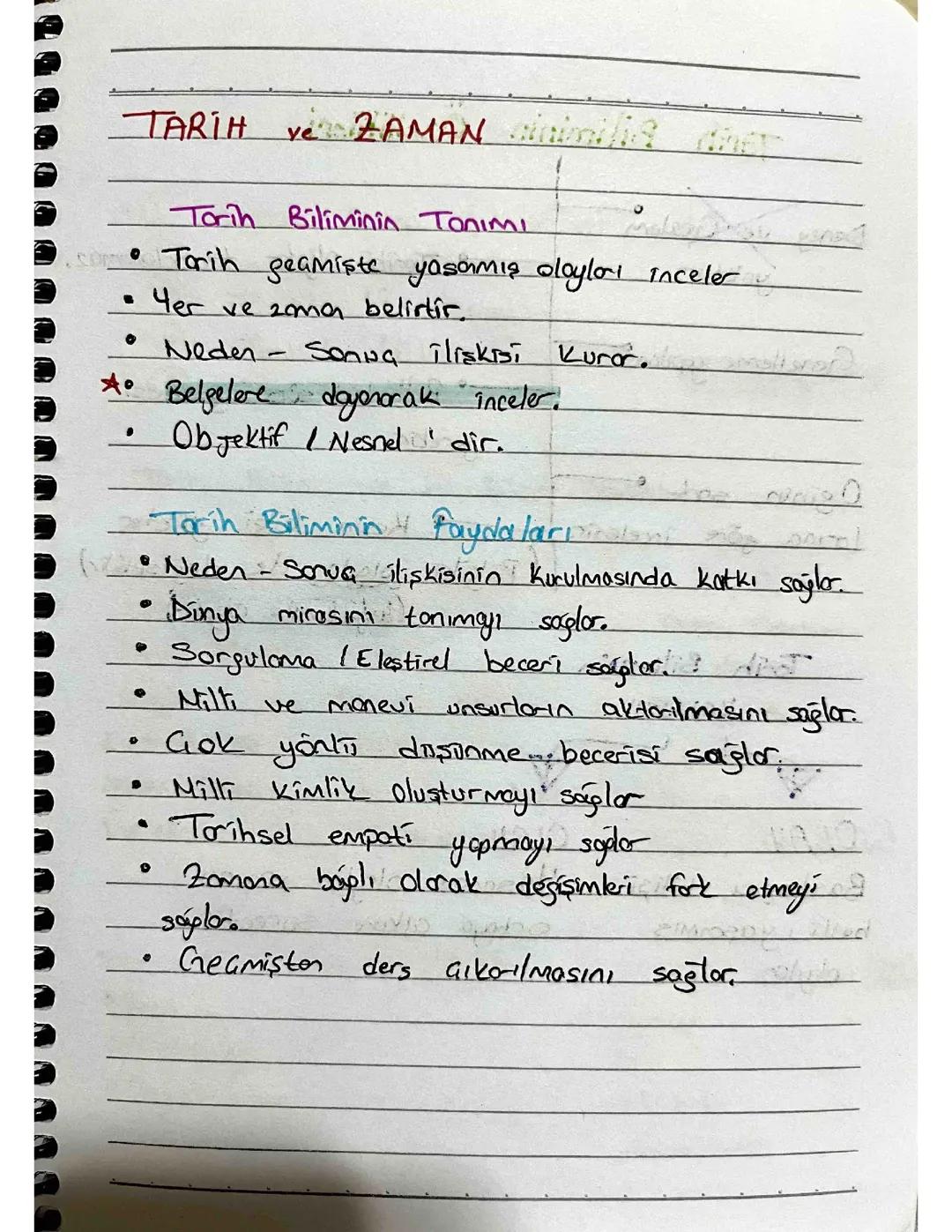 Tarih ve Zaman: TYT Konu Özeti