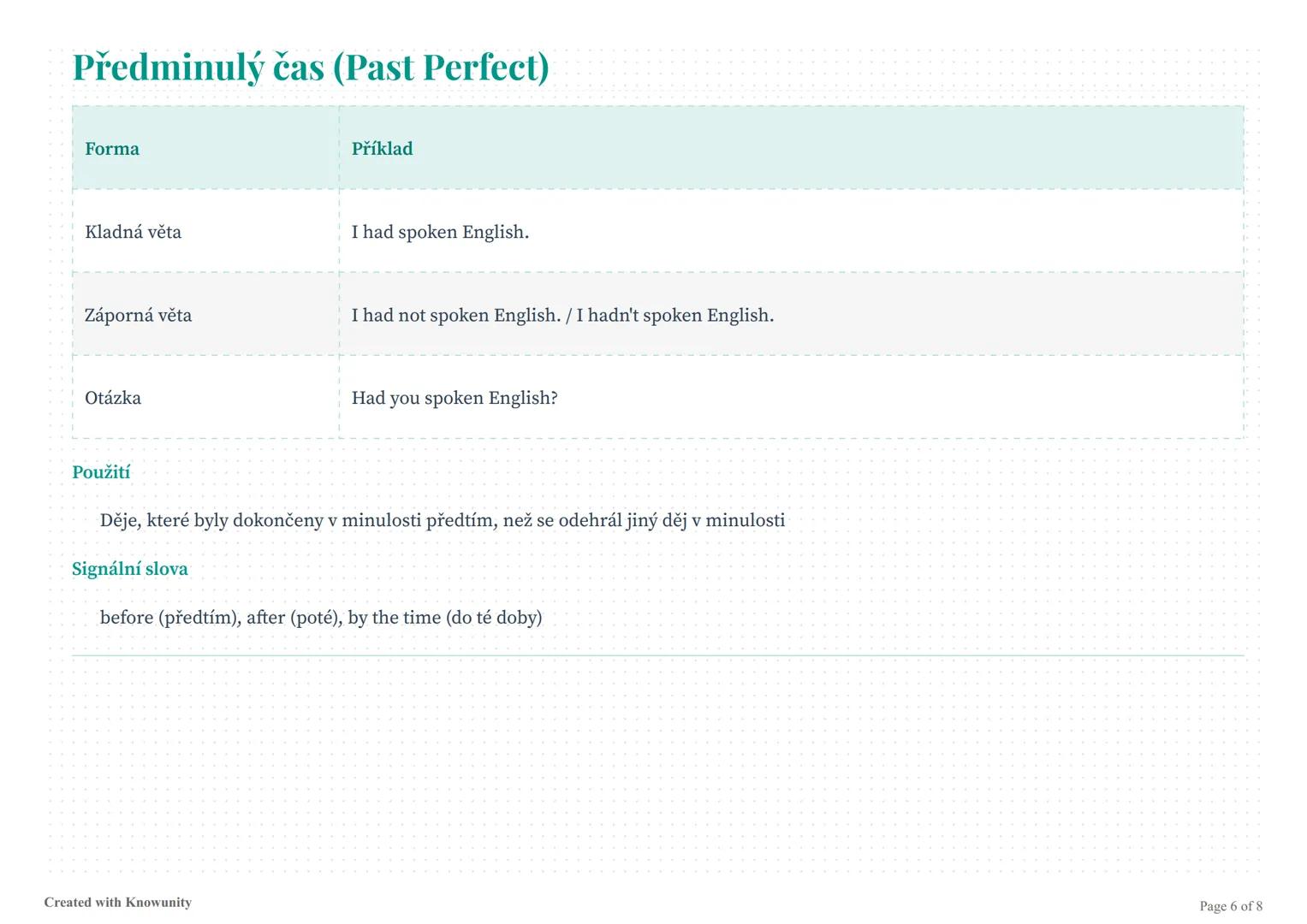 # Angličtina - přehled všech časů

Kompletní přehled všech důležitých anglických časů na jedné stránce.

# Přehled anglických časů (tenses)
