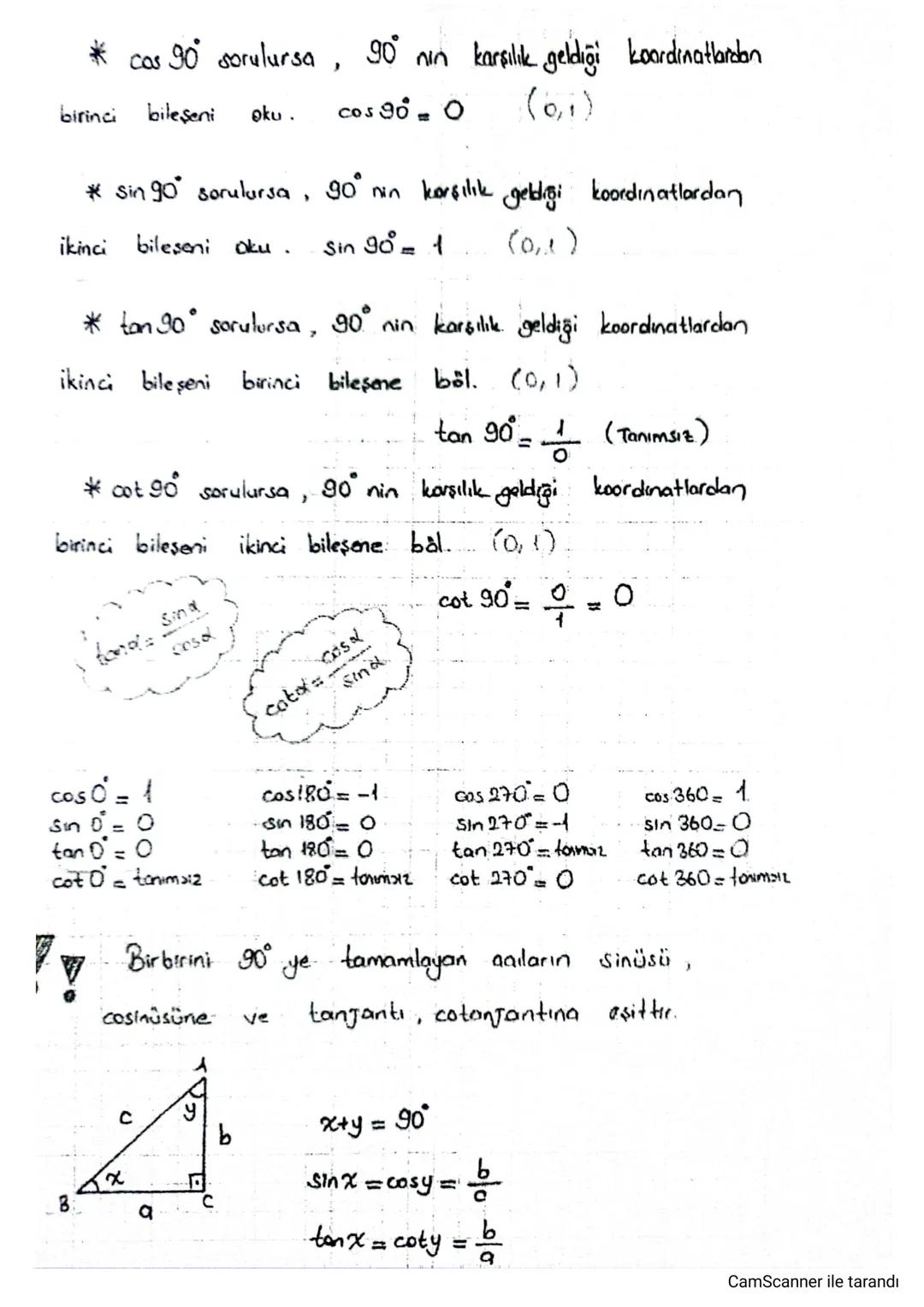 30-60-90 Lageni
30°
Sin 30°=cos 60°
Sin 60 = cos 30
11
#1-
2
714-59
45-45-90
tan 30 cot 60
√3
tan 60 = cot 30 = 3
Birim Gemberden Değer Okum