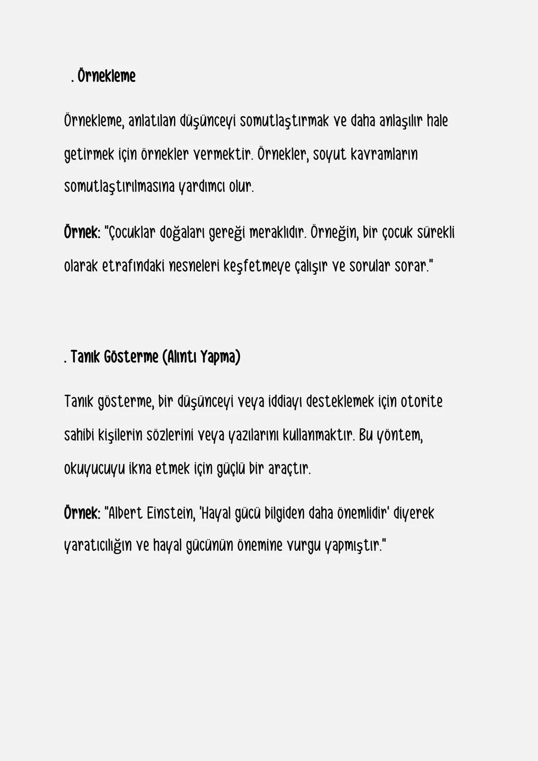 Paragrafta Düşünceyi Geliştirme Yolları
. Tanımlama
Tanımlama, bir kavramın, nesnenin veya durumun ne olduğunu açıklamak
için kullanılır. Ta