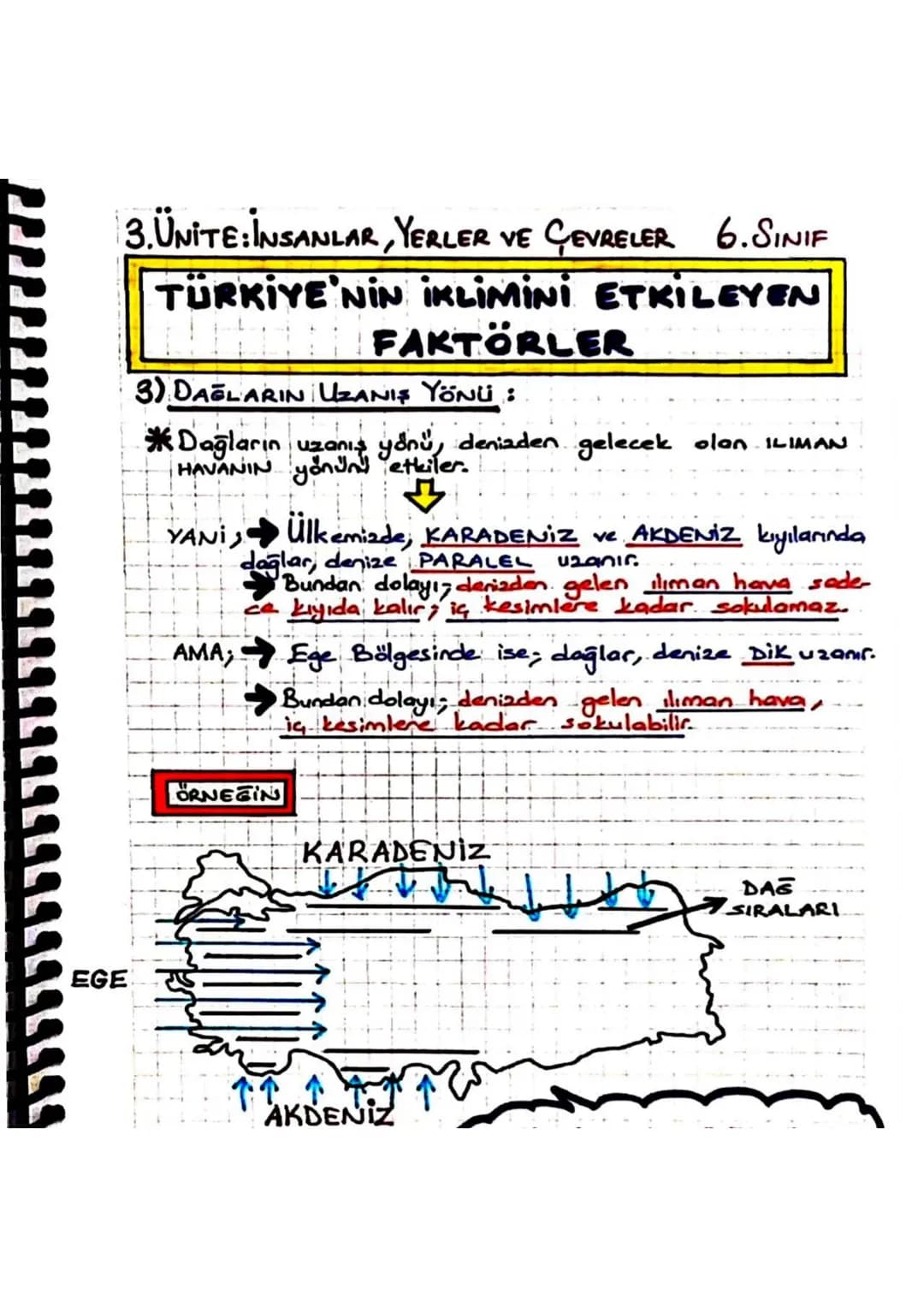 serin
3.ÜNİTE: İNSANLAR, YERLER VE ÇEVRELER 6. SINIF
TÜRKİYE'NİN İKLİMİNİ ETKİLEYEN
FAKTÖRLER
5) YÜKSELTİ:
*Bir yerin deniz seviyesinden yük