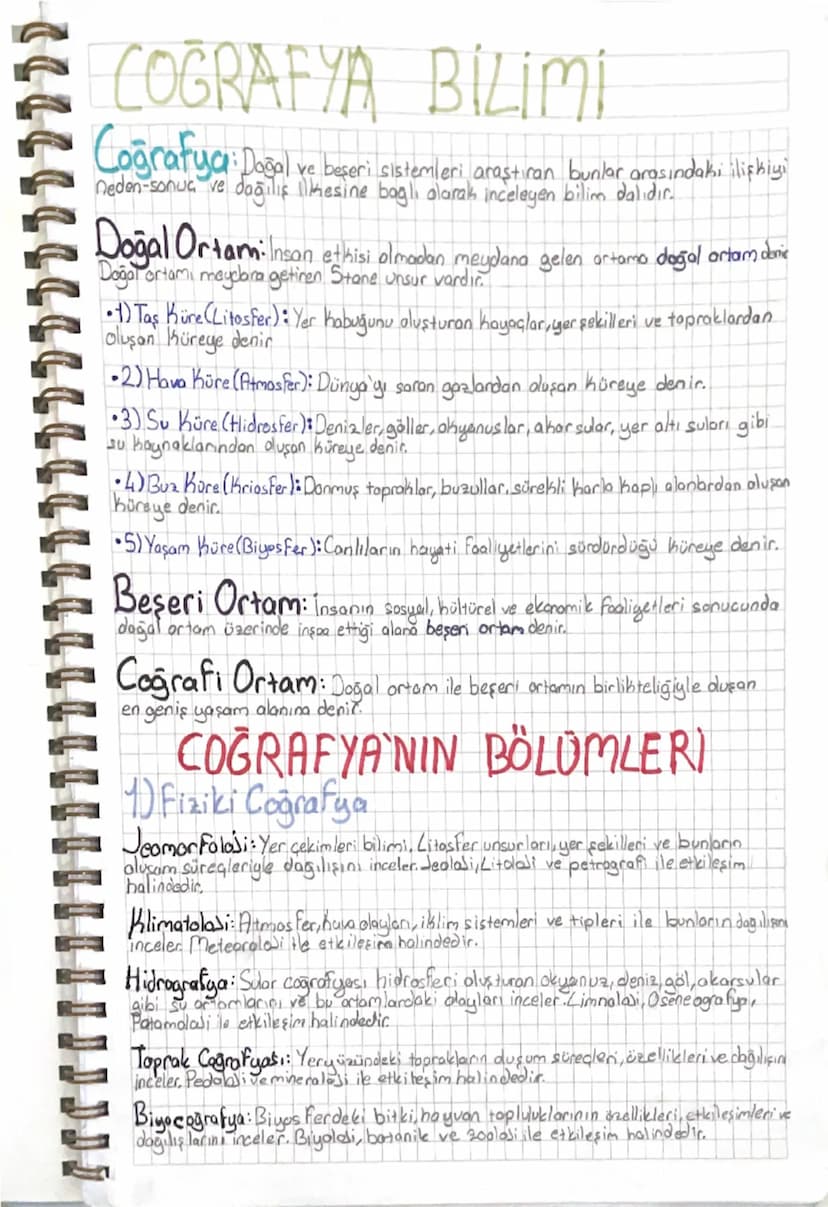 COĞRAFYA BİLİMİ
Coğrafya: Doğal ve beseri sistemleri, araştıran
bunlar arasındaki ilişkiyi
neden-sonuç ve dağilis likesine bagli olarak ince