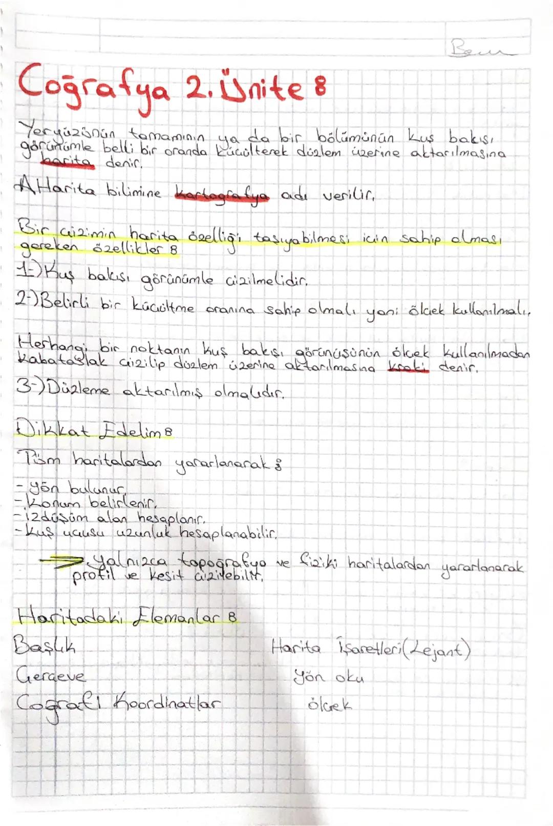 Coğrafya 2. Ünite ders notu