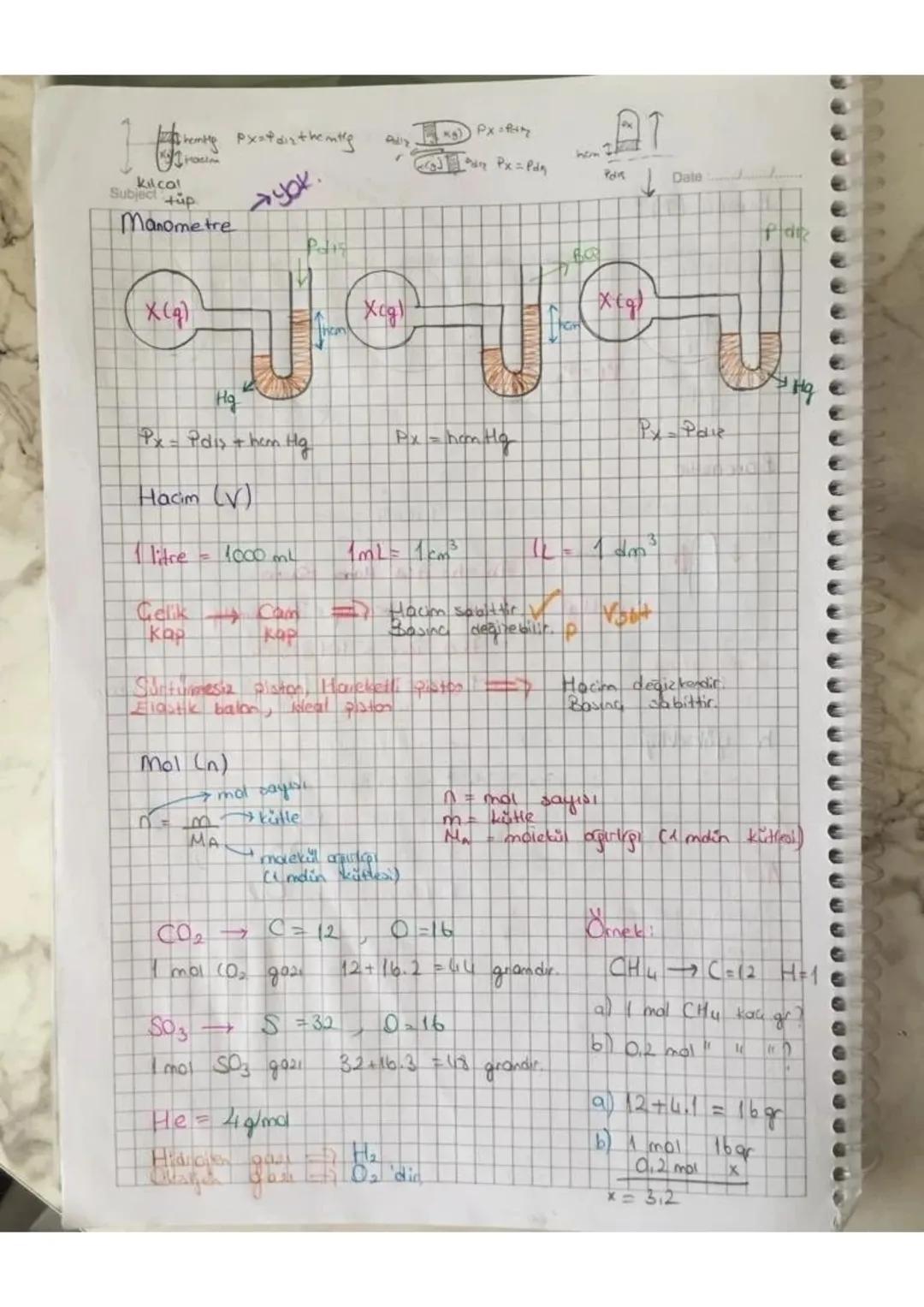 Subject
Iml = lcm³
100mL-01L
Date
GAZLARA
Gazların Genel Özellikler.
Maddenin en düzensiz halidic.
Sk Bulunduklan kabin harmini ve şeklini a