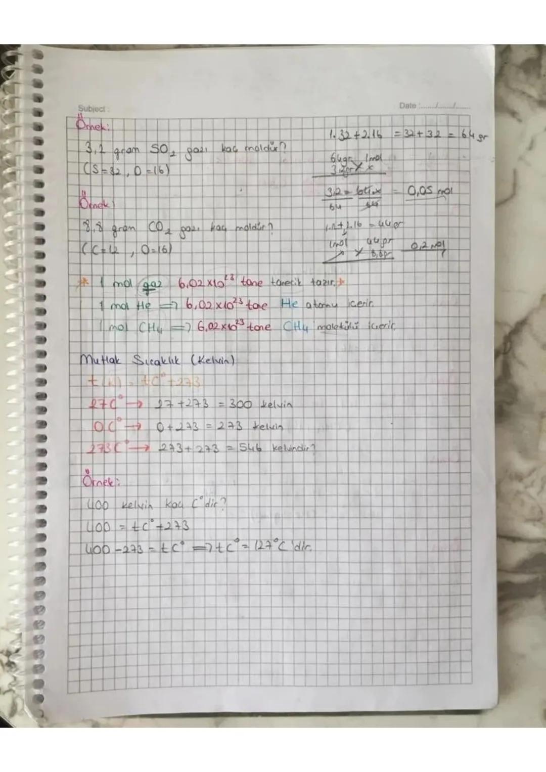 Subject
Iml = lcm³
100mL-01L
Date
GAZLARA
Gazların Genel Özellikler.
Maddenin en düzensiz halidic.
Sk Bulunduklan kabin harmini ve şeklini a