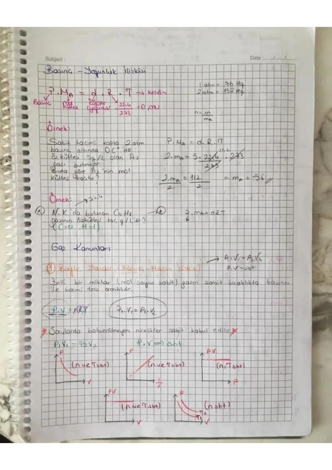 Subject
Iml = lcm³
100mL-01L
Date
GAZLARA
Gazların Genel Özellikler.
Maddenin en düzensiz halidic.
Sk Bulunduklan kabin harmini ve şeklini a