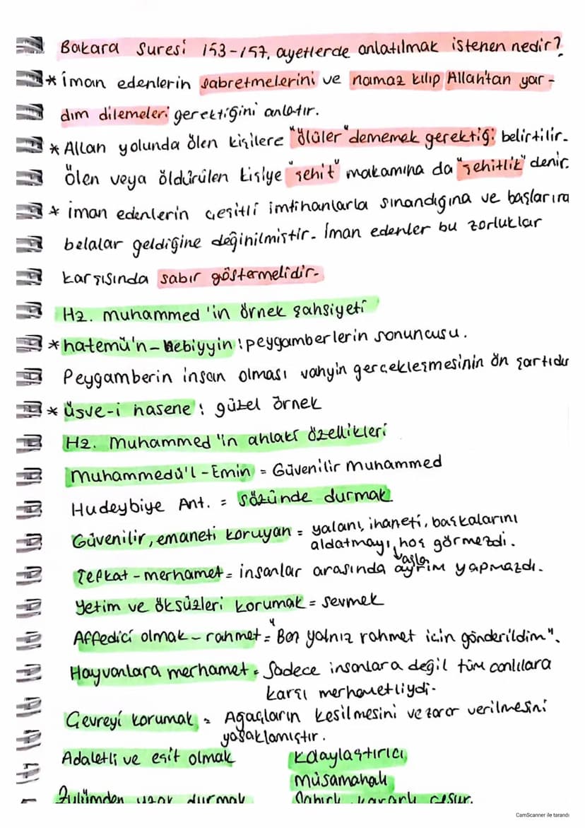 Bakara Suresi 153-157, ayetlerde anlatılmak istenen nedir?
* iman edenlerin sabretmelerini ve namaz kılıp Allah'tan yar-
dim dilemeleri gere