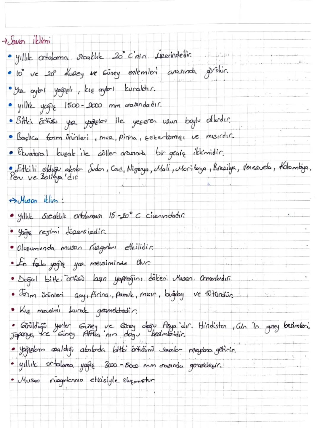 ## TKLIMLER

A.Sicak iklimle

Ekvatoral iklim:

*   yıllık ortalama Sıcaklık 25°C'nin üzerindedir.
*   yıllık yağış miktarı 2000-3000 mm div