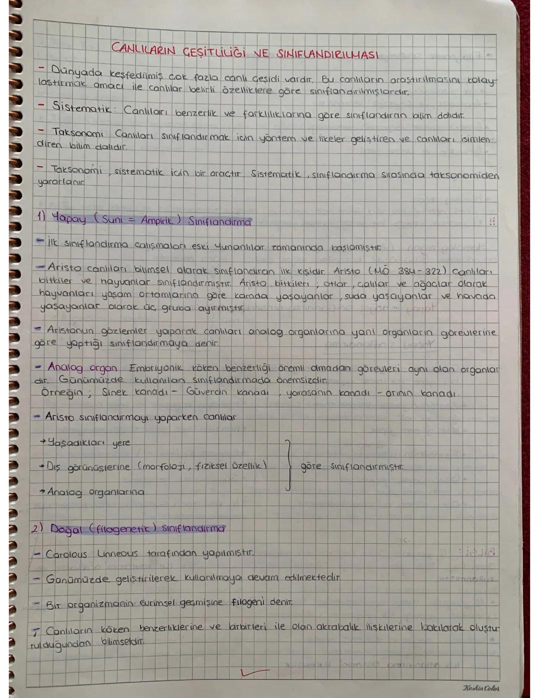 canlıların çeşitliliği ve sınıflandırılması 