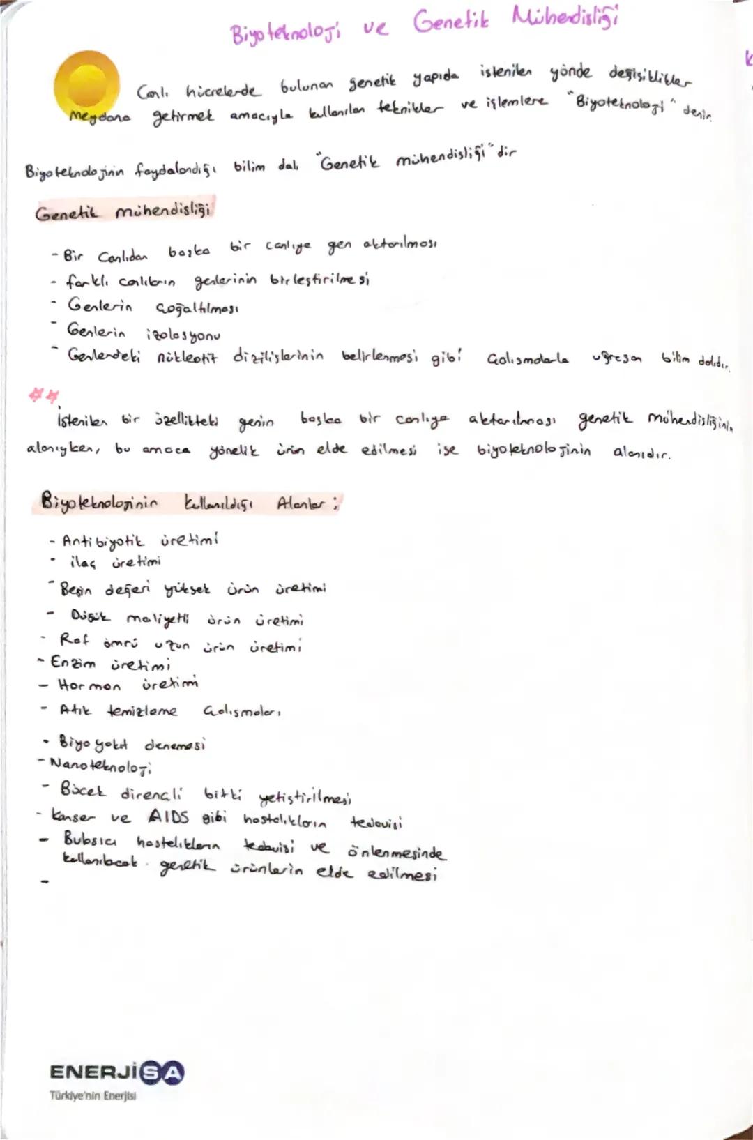 Biyoteknoloji ve genetik mühendisliği 