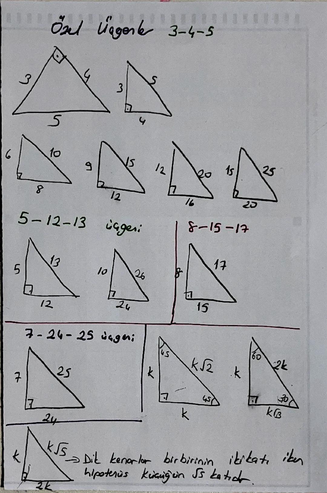 9.Sınıf Matematik: Üçgenler ve Özel Öklid Bağıntıları