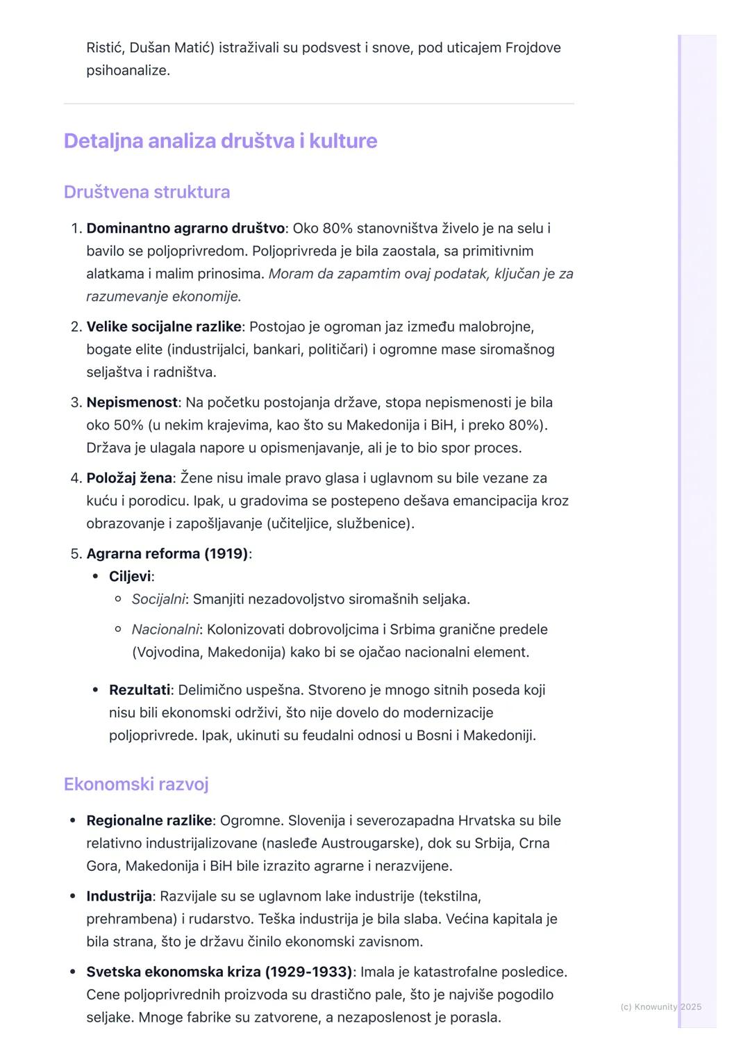 # Društvo i kultura u
međuratnom periodu

Uvodni pregled

Kraljevina SHS/Jugoslavija je bila država velikih kontrasta. Nastala je na
ruševin